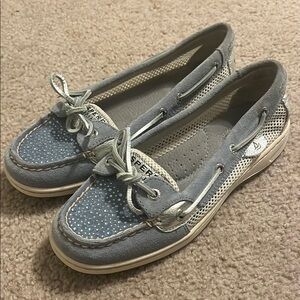 Sperry Women's Blue Sparkle Angelfish Boat Shoes